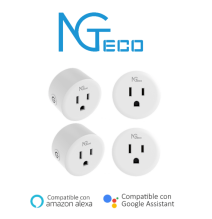 NGTECO NGP300PAQ4 - Paquete de 4 Contactos Inteligentes Wifi / Control Remoto vía App