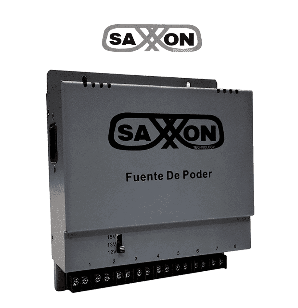 SAXXON ENERGIA PSU1208A - Fuente de poder Regulable Metálica/ Conexión de Hasta 8 Can