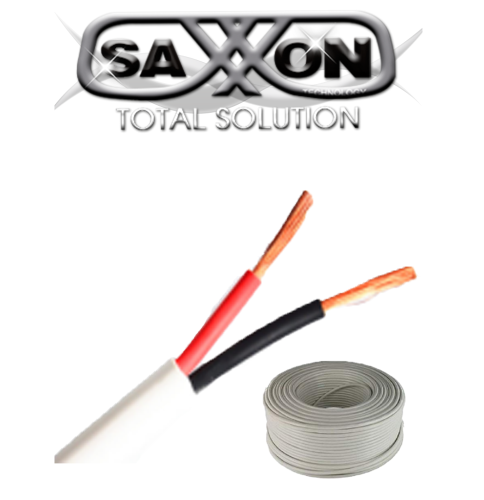 SAXXON OWAC2305JF- Cable de alarma de 2 conductores/ CCA/ Calibre 22 AWG/ 305 metros/