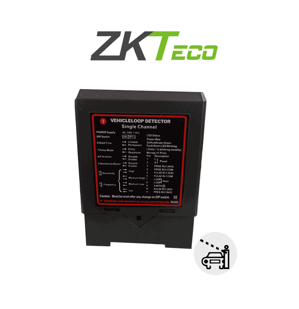 ZKTECO ZF24 - Sensor de Masa de un Carril / 24VDC/AC / Salida NO NC COM /Compatible c