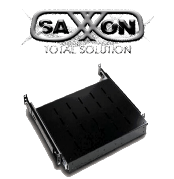 SAXXON 70033501- Charola para gabinete/ Deslizable para teclado/ Color negro/ Medidas