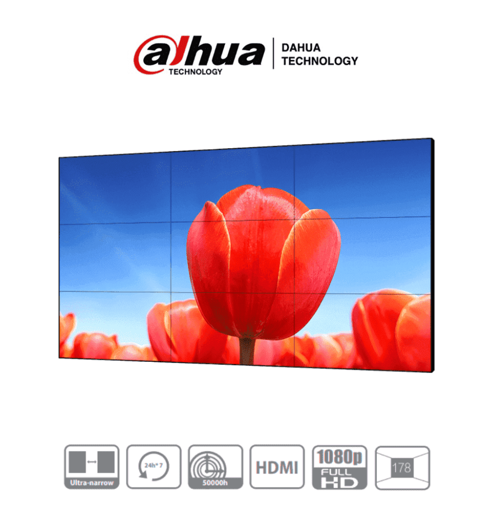 DAHUA DHL550UDM-EG - Pantalla de 55 Pulgadas FHD para Video Wall/ Panel LCD de Grado