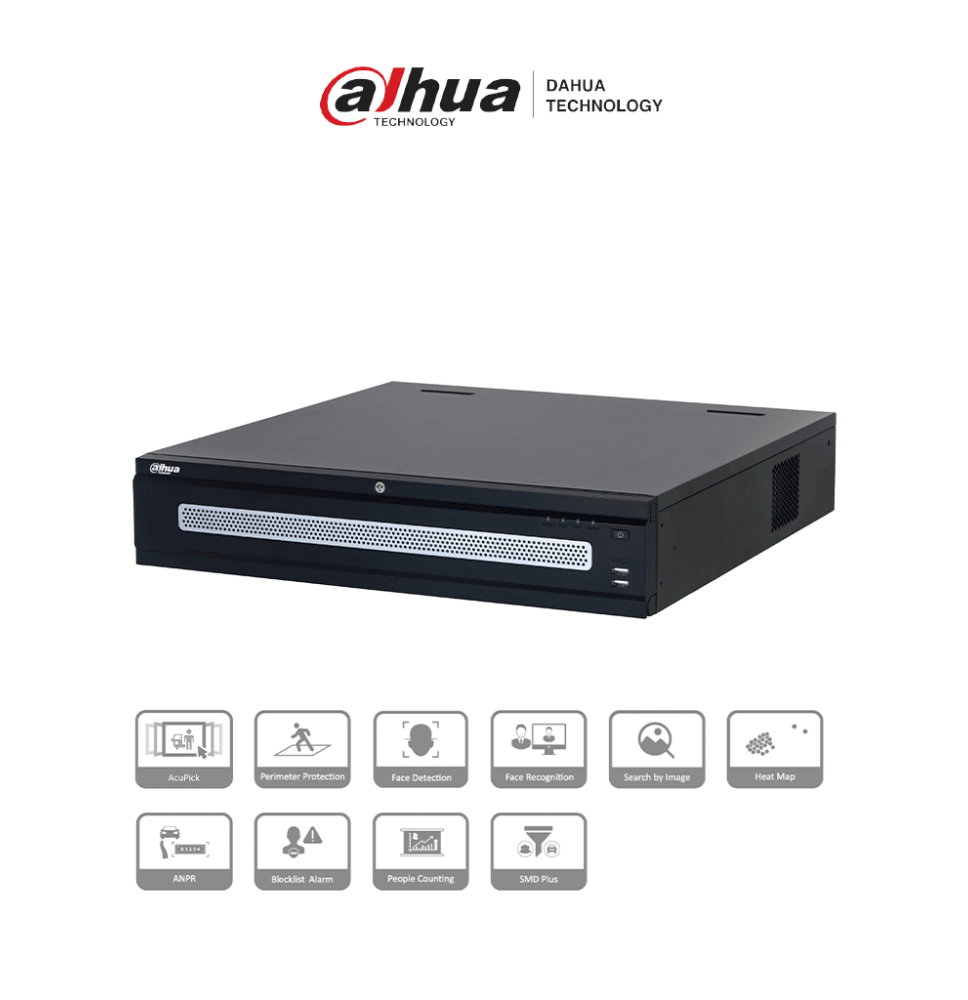 DAHUA DHI-NVR608RH-128-XI - NVR con tecnología Acupick y WizMind 128 canales 2MP  8HD