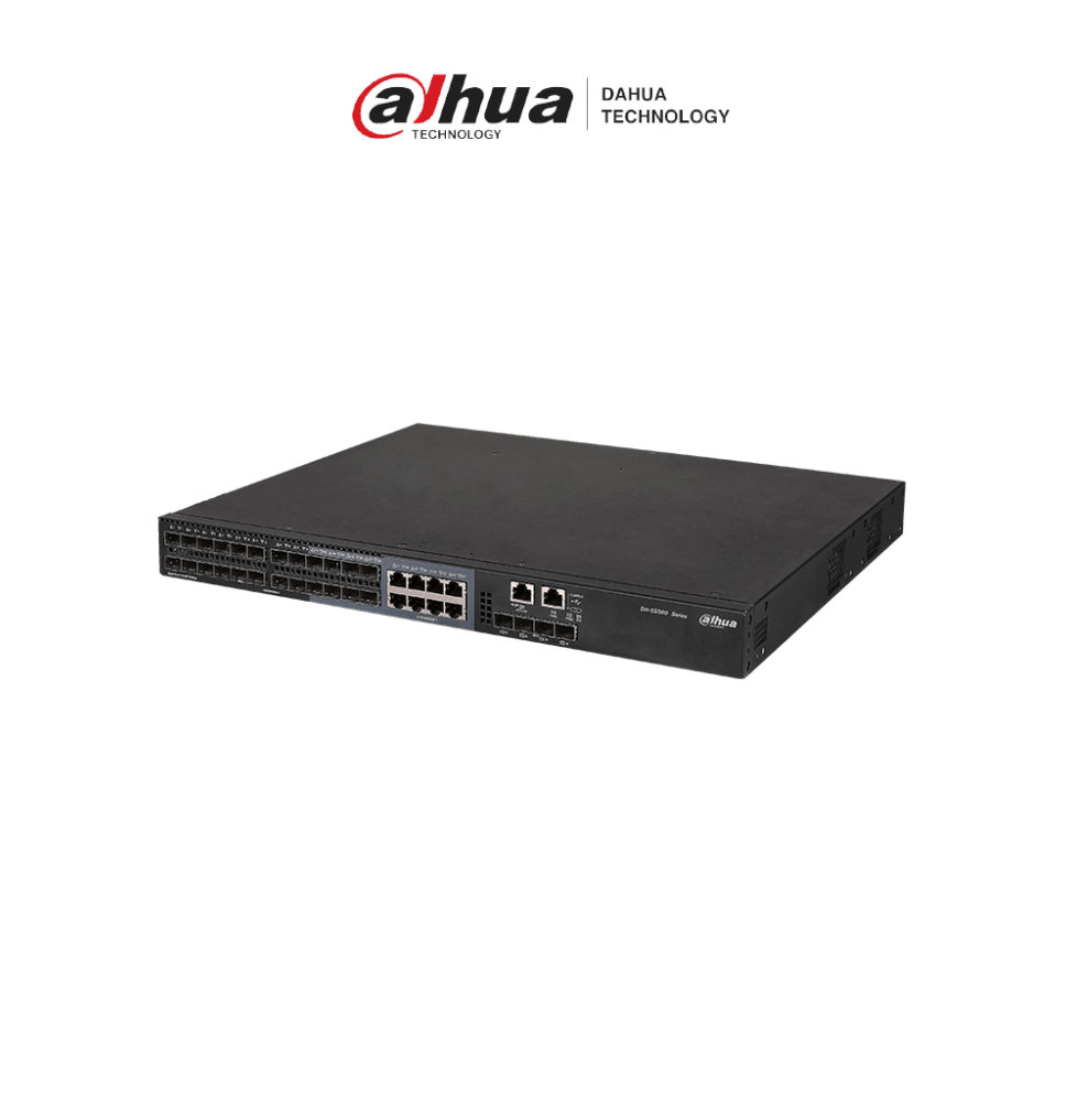 DAHUA DH-S5500-24GF4XF-E  - Switch Gigabit Inteligente de 24 puertos de Fibra Optica/