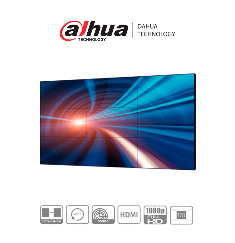 Dahua LS460UCM-EF - Pantalla Full HD para Videowall de 46 Pulgadas/ Panel LCD ADS Ind