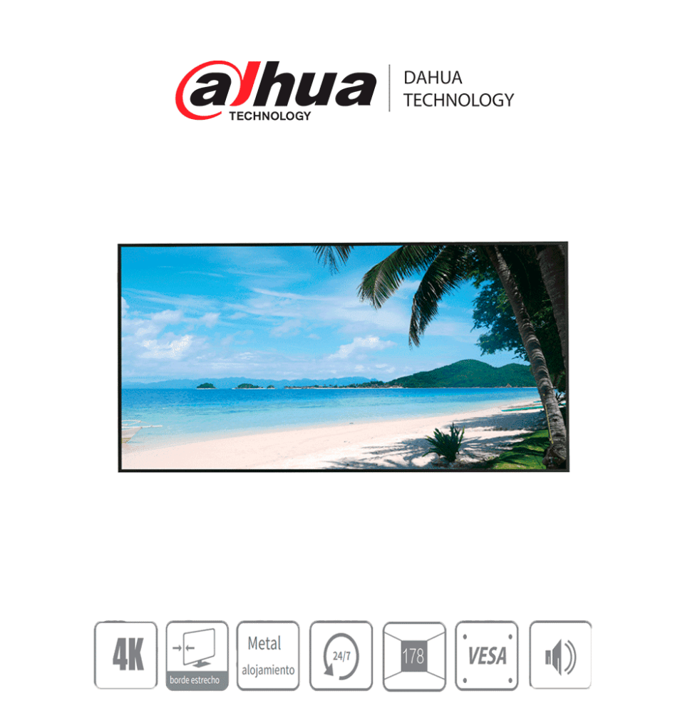 DAHUA LM55S400 - Pantalla 4K 55 pulgadas / Profesional para CCTV / Ultra  HD / Panel