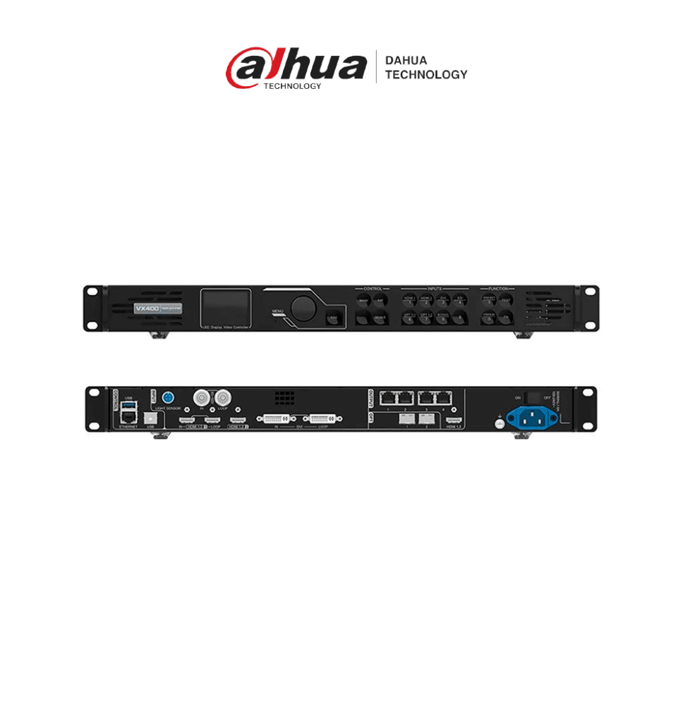 DAHUA VX400 - Controlador LED con 2.3 millones de píxeles  entradas HDMI  1 DVR  1 SD