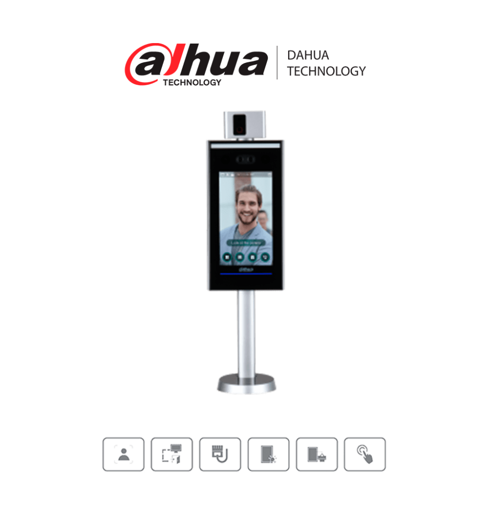 DAHUA DHI-ASI7223X-A-V1-T1 - Control de Acceso con Reconocimiento Facial  y Medición