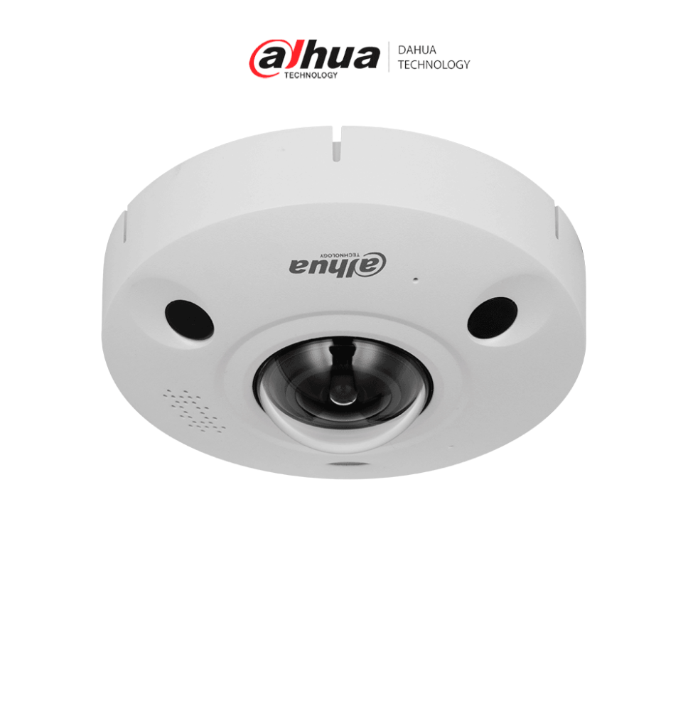 DAHUA  DH-IPC-EBW8842P-AS Cámara IP Fisheye 8 MP WizMind/ IR 10 mts/ 1.8mm/ Mapa de C