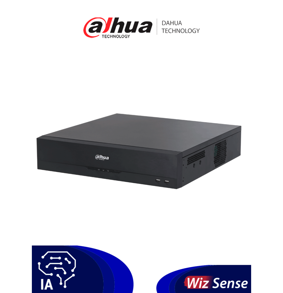 DAHUA DH-XVR5816S-4KL-I3 - DVR de 16 Canales 4k/ WizSense/ H.265+/ IA/ 8 Bahías de Di