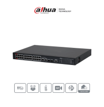 DAHUA DH-S4228-24GT-240 Switch PoE Gigabit Administrable con 24 puertos PoE  ideal pa