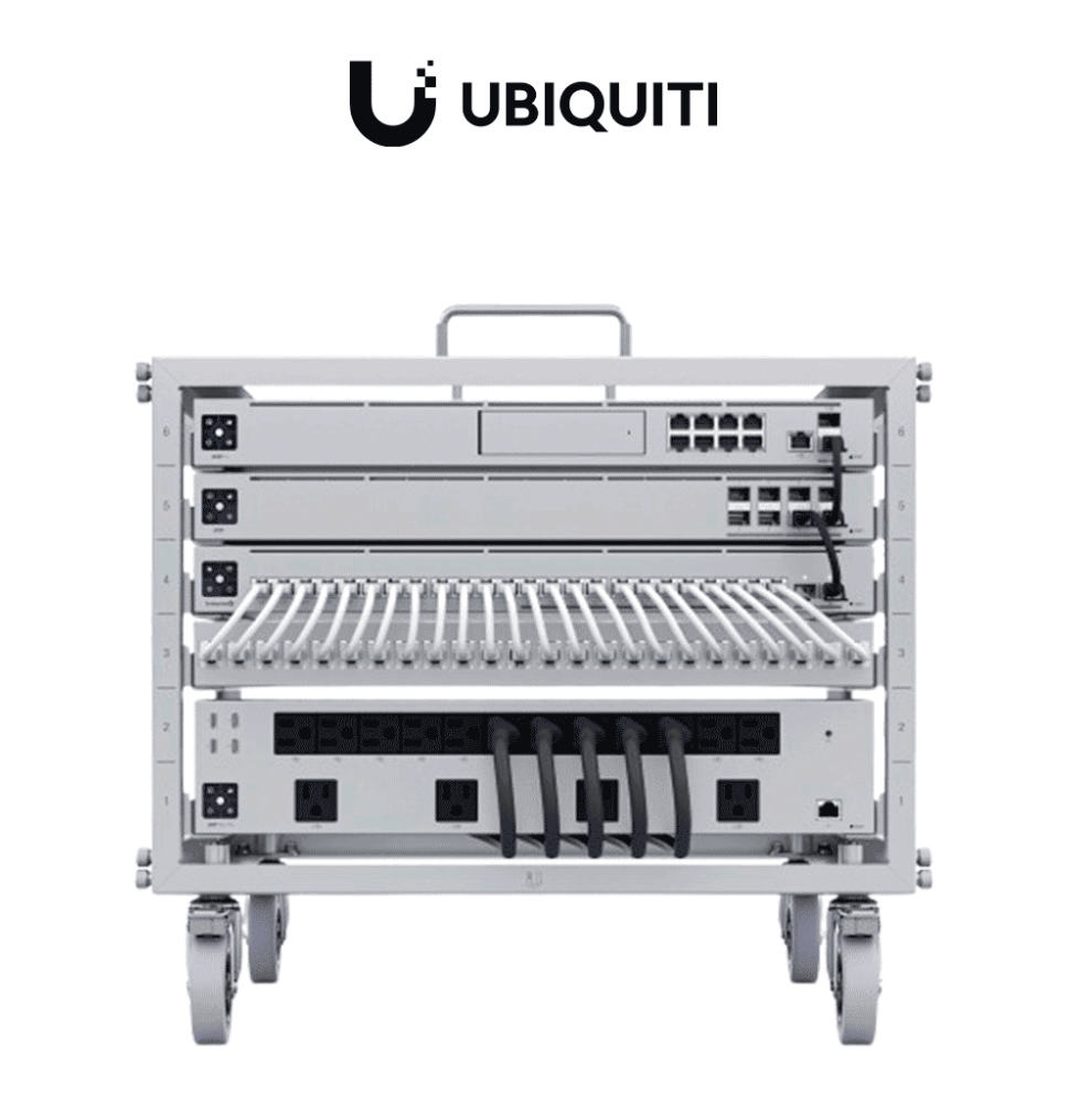 UBIQUITI U-RACK-6U-TL - Mini Rack abierto con ruedas 6U Patchpanel de 24 puertos Gi UBIQUITI U-RACK-6U-TL - Mini Rack abierto con ruedas 6U Patchpanel de 24 puertos Gi