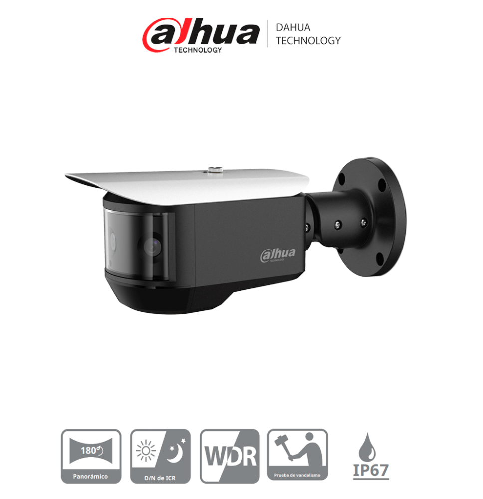 Dahua HAC-PFW3601-A180-AC24 - Camara Bullet Multisensor Panoramica/ 180 Grados/ 3 Len