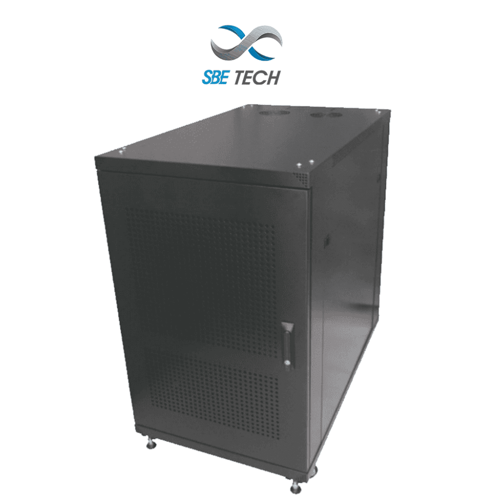 SBETECH GNL20URV600PC - Gabinete de piso de 19  20 UR  con puerta ventilada. Medidas: