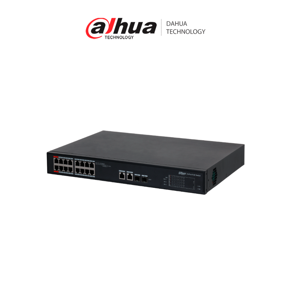 DAHUA DH-S4101-16ET2GF-240-C  Switch PoE Administrable en la nube de 18 Puertos Ether