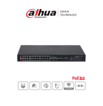 DAHUA DH-PFS4226-24ET-240  - Switch  PoE Administrable de 26 Puertos Ethernet/ 24 Pue