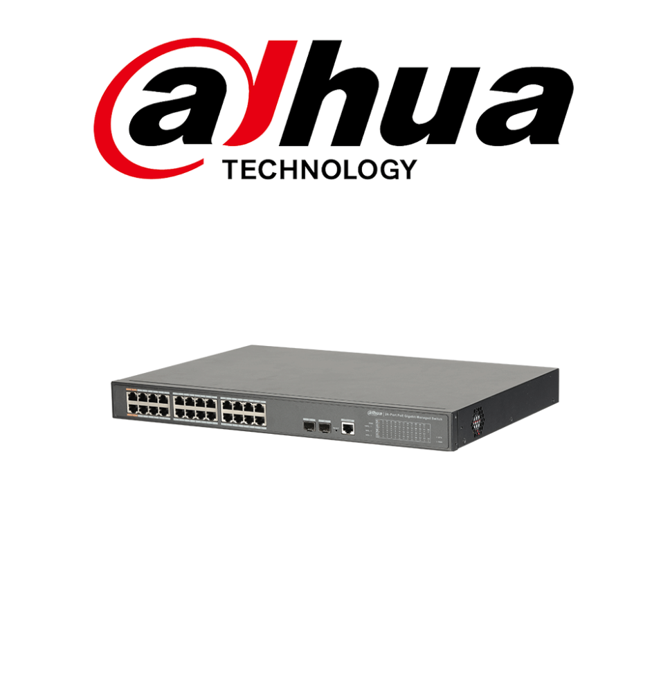 DAHUA DH-PFS4226-24GT-240 - Switch de 24 Puertos PoE Gigabit/ Administrable Capa 2/ 2