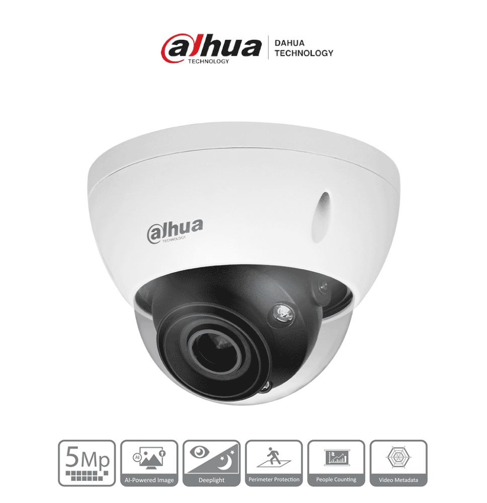 DAHUA  IPC-HDBW5541E-ZE - Cámara IP Domo 5MP con WizMind y Lente Motorizado 2.7-13.5