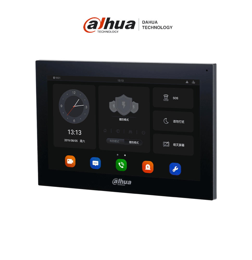 DAHUA VTH5341G-W - Monitor de 10 para videoportero o medición de temperatura  con sis