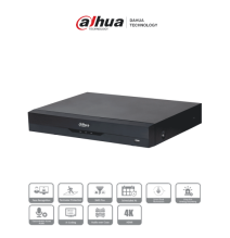 DAHUA XVR5116HE-4KL-I3 - DVR 16 Canales 4K con IA  WizSense  H.265+  16 Canales HDCVI