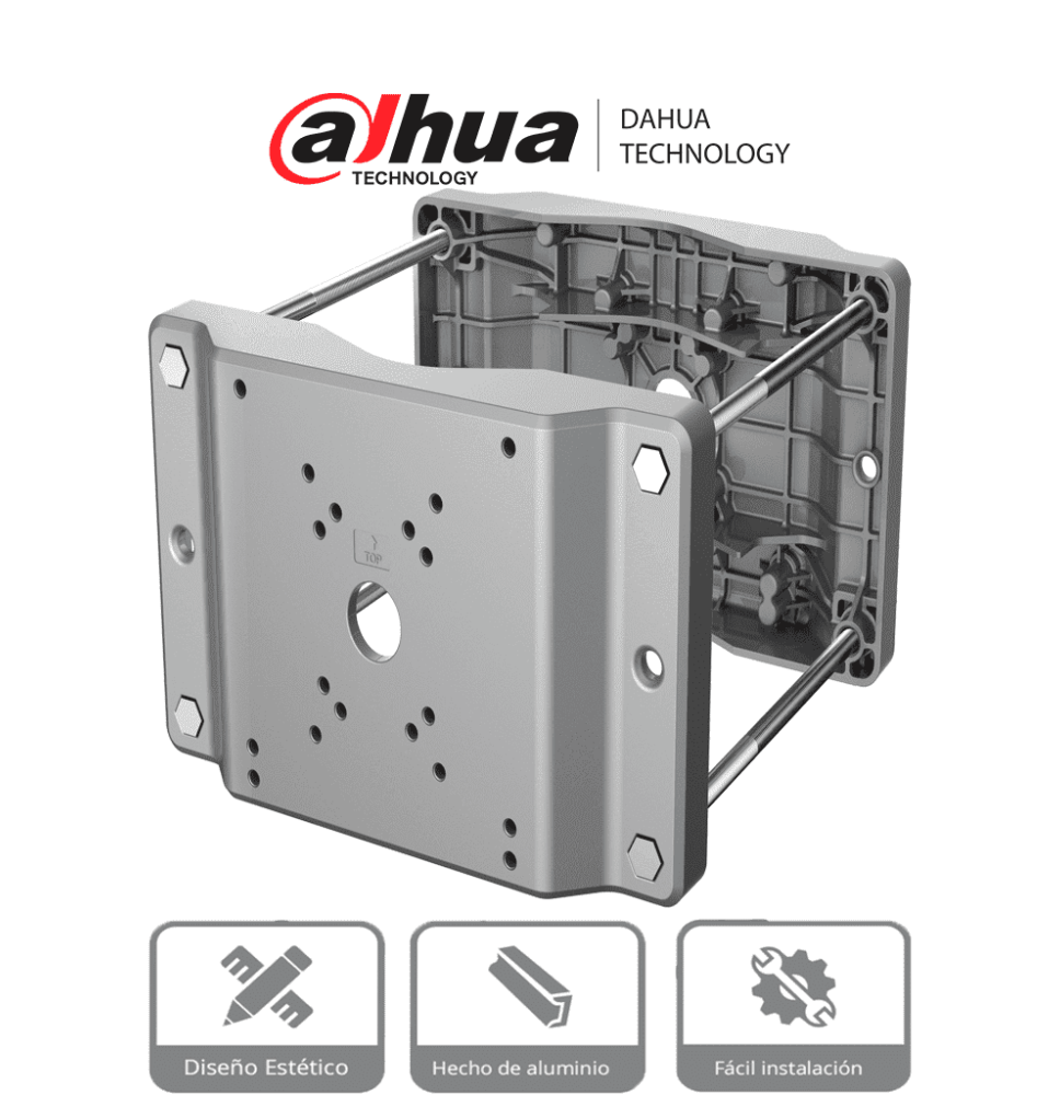 DAHUA DH-PFA153-SG - Montaje en Poste para Camaras PTZ y Cajas de Exterior/ Aluminio