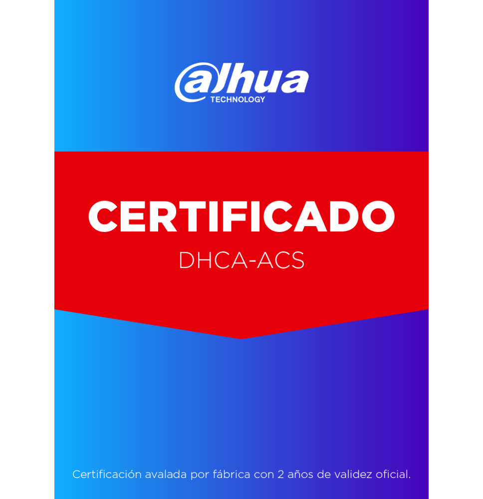 Kit de certificación DHCA-ACS (Control de Acceso): 1 x DHT0810013 + 1 x DHT0720012 +