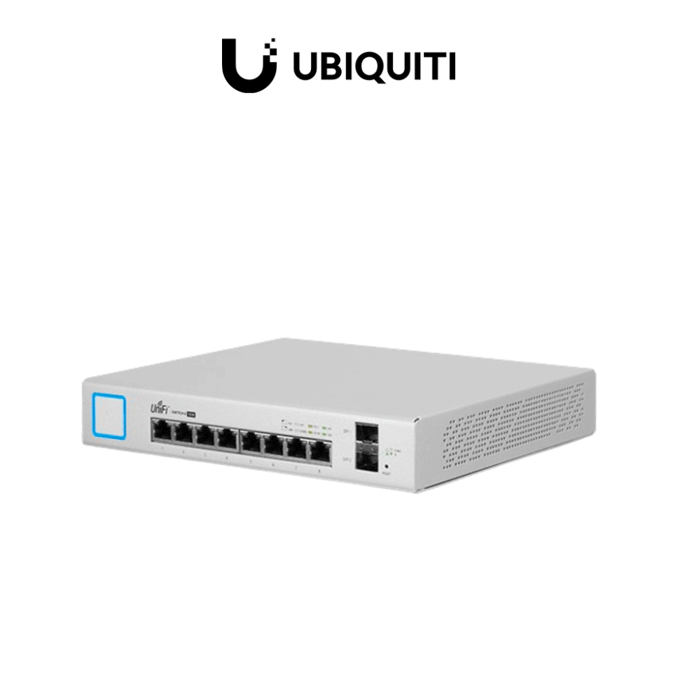 UBIQUITI US-8-150W - Switch UniFi Gigabit PoE con 8 puertos Gigabit Ethernet  2 puert