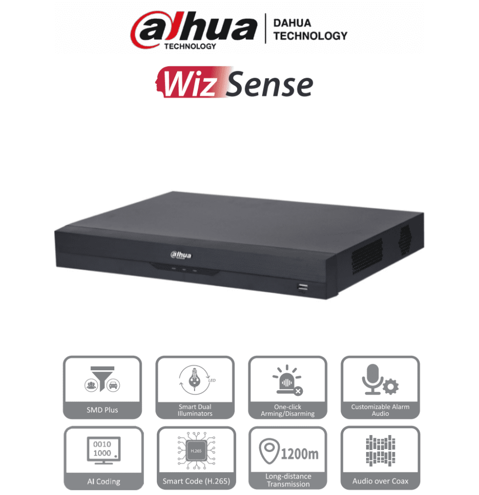 DAHUA XVR4232AN-I - DVR de 32 Canales de 1080p Lite/ WizSense/ H.265+/ Codificación I