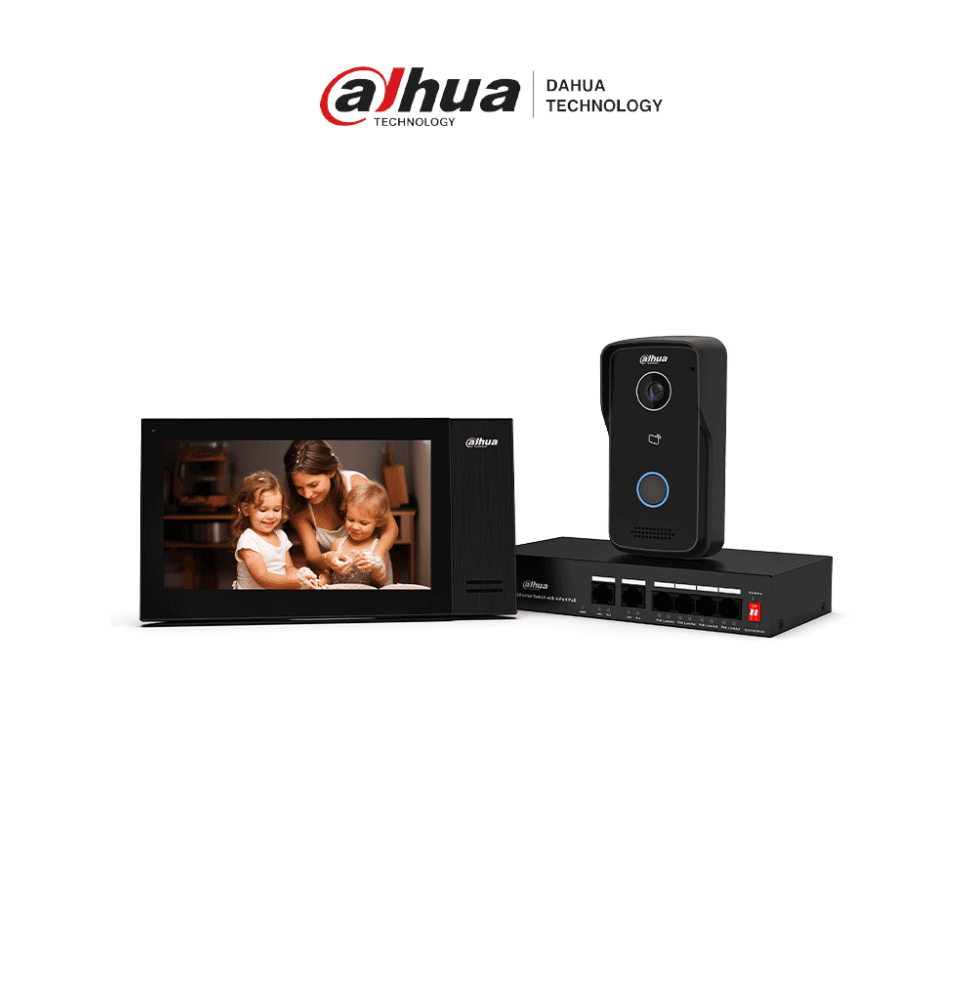 DAHUA DHI-KTP02 - Kit de videoportero IP con monitor táctil de 7 de 8GB de memoria em