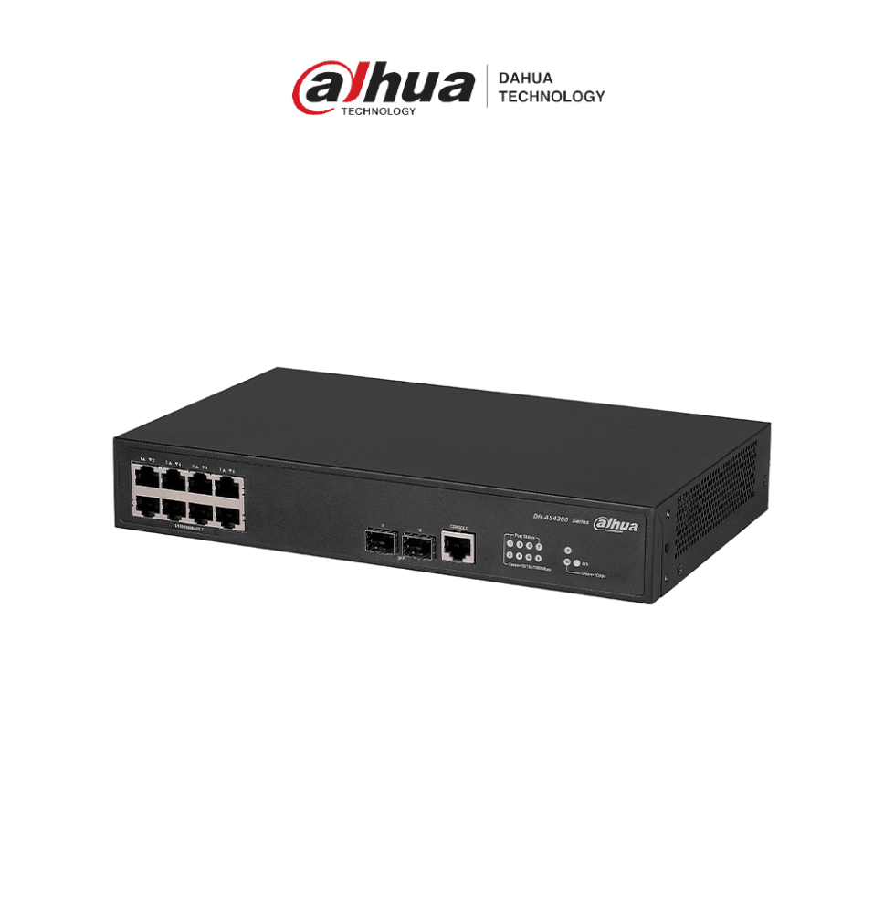 DAHUA DH-AS4300-8GT2GF - Switch Gigabit administrable de capa 2 con 8 puertos 10/100/