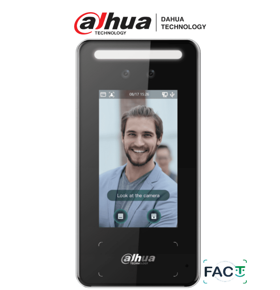 DAHUA ASI6213J-MW - Control de Acceso para Exterior con Reconocimiento Facial/ Pantal