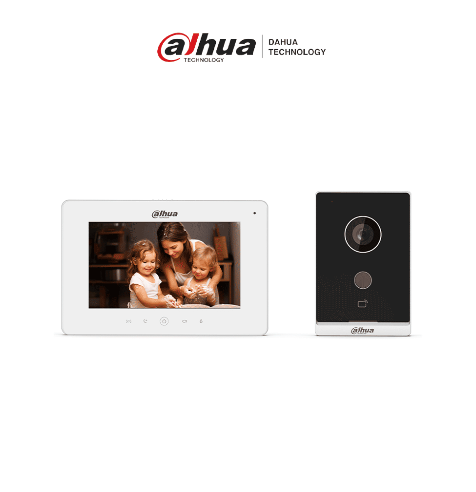 DAHUA KTW01 - Videoportero WiFi con monitor de 7  6 entradas y 8 zonas de alarma  ran