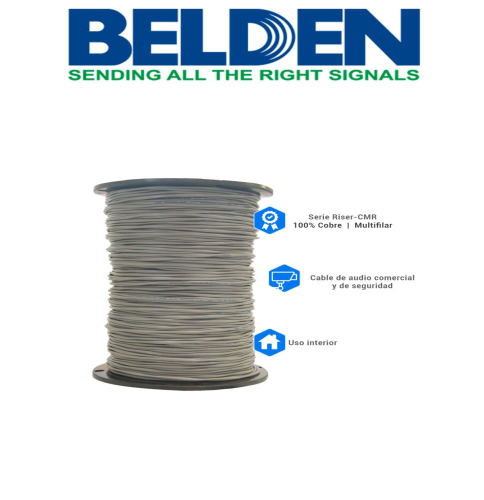 BELDEN 5300UE0081000 - Cable de alarma/ 2 Conductores / Calibre 18 AWG/ 305 Metros /