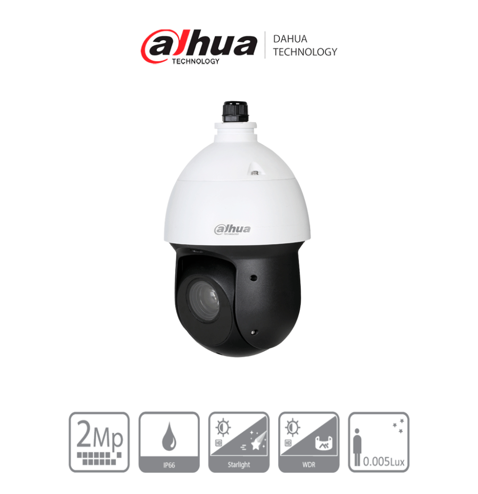 DAHUA SD49218DB-HC - Camara PTZ Domo de 2 Megapixeles/ 18X de Zoom Optico/ IP66/ Star