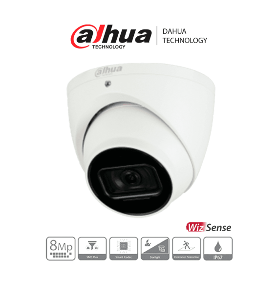 DAHUA IPC-HDW3841EMN-AS-0280B - Cámara IP Domo 4K Resolución de 8 MP/ Lente 2.8 mm/ ?