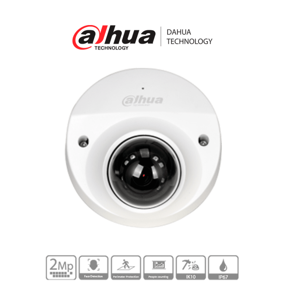 DAHUA IPC-HDBW5241FN-M-DAE-SA-0280B - Cámara IP Domo para NVR Movil de 2 Megapixeles/