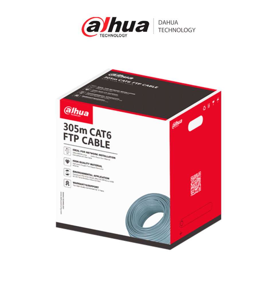 DAHUA DH-PFM920I-6F-C  Bobina de cable UTP/ 305m FTP CAT6 / caja FTP CAT6  alimentaci