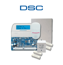 DSC NEO-LCD-SB - Paquete SERIE NEO con panel HS2032 de 8 zonas cableadas expandible a