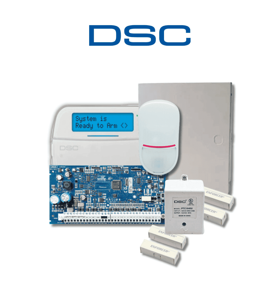 DSC NEO-LCD-SB - Paquete SERIE NEO con panel HS2032 de 8 zonas cableadas expandible a