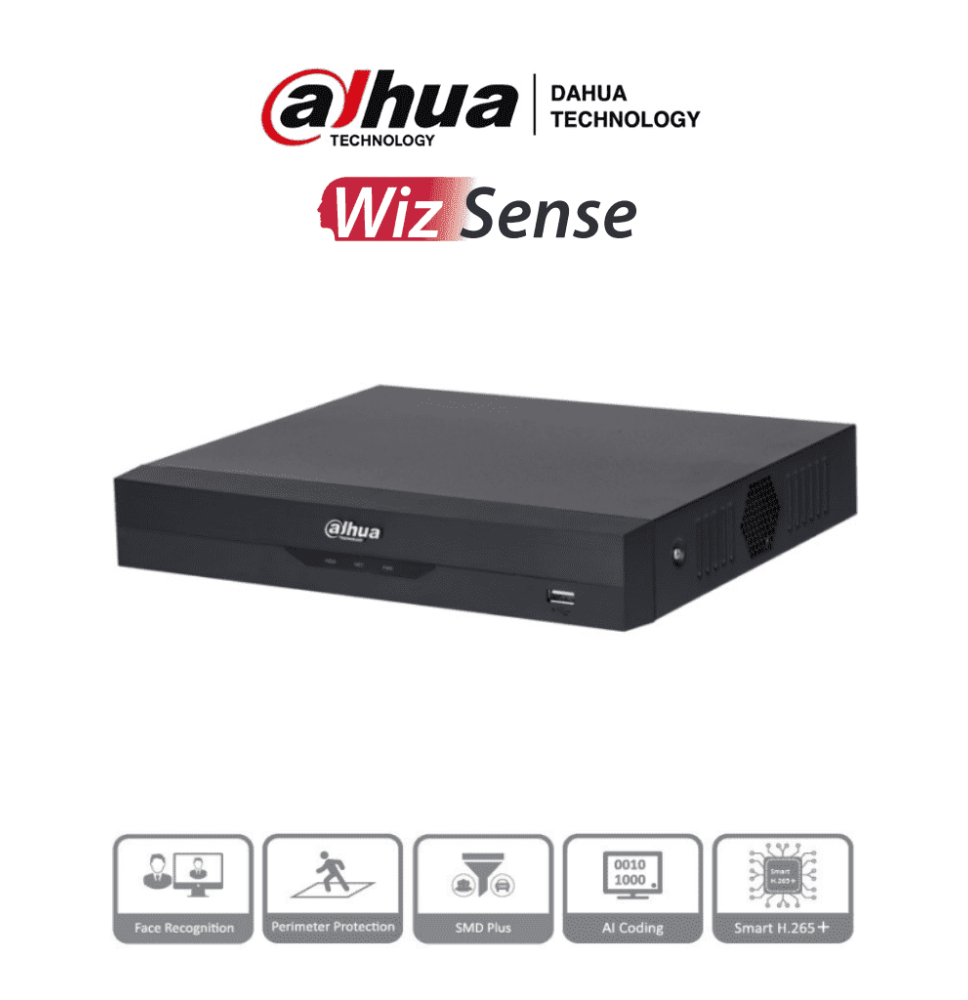 DAHUA XVR5116HS-I3 - DVR 16 Canales 5 Megapixeles Lite/ WizSense/ H.265+/ 16 Ch HDCVI