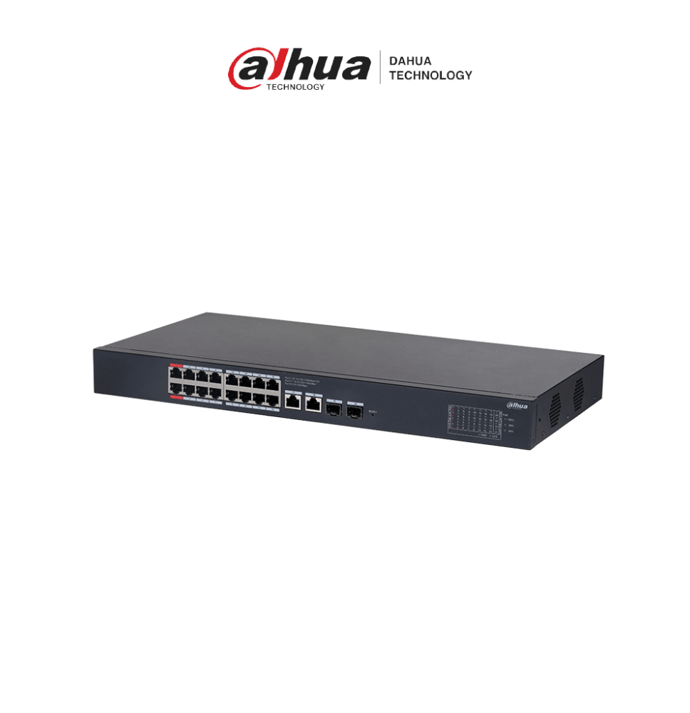 DAHUA  DH-CS4220-16GT-135 Switch Poe de 16 Puertos Gigabit/ Poe Inteligente/ Puerto R