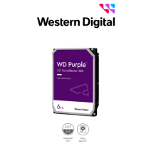 WESTERN DIGITAL WD64PURZ - Disco Duro de 6 TB Purple/ Especial para Videovigilancia/