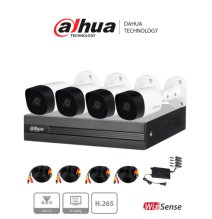 DAHUA KITXVR1B04H-I+4B2A51 - Kit de videovigilancia de 4 canales con cámaras de 5 MP