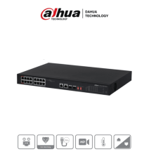 DAHUA PFS3218-16ET-135 - Switch Poe Ethernet de 18 puertos/ 16 puertos PoE 10/100 Mbp