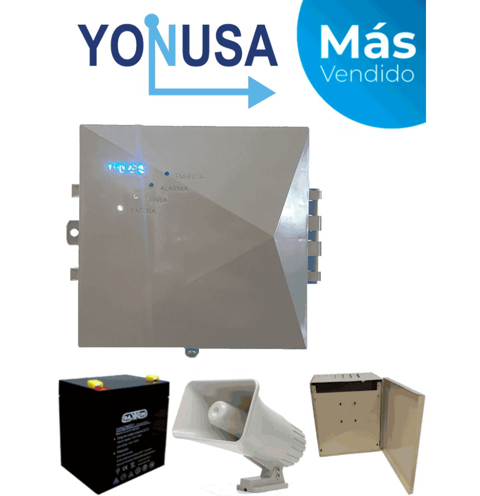 YONUSA EYNG12001BAT - Energizador de nueva generación de12 000 V con hasta 2 500 metr