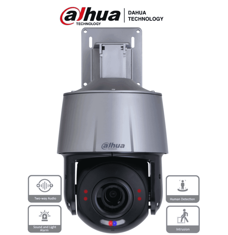 DAHUA SD3A405-GN-PV1 - PTZ IP DE 4 Megapixeles con 5x de Zoom Optico/ Disuasión Activ