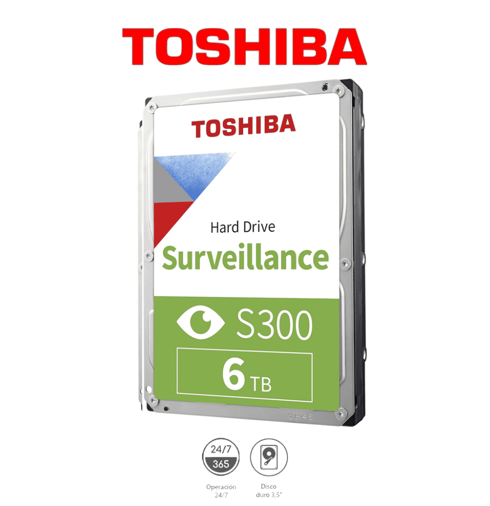 TOSHIBA HDWT860UZSVA - Disco Duro de 6 TB  Serie S300 especial para videovigilancia