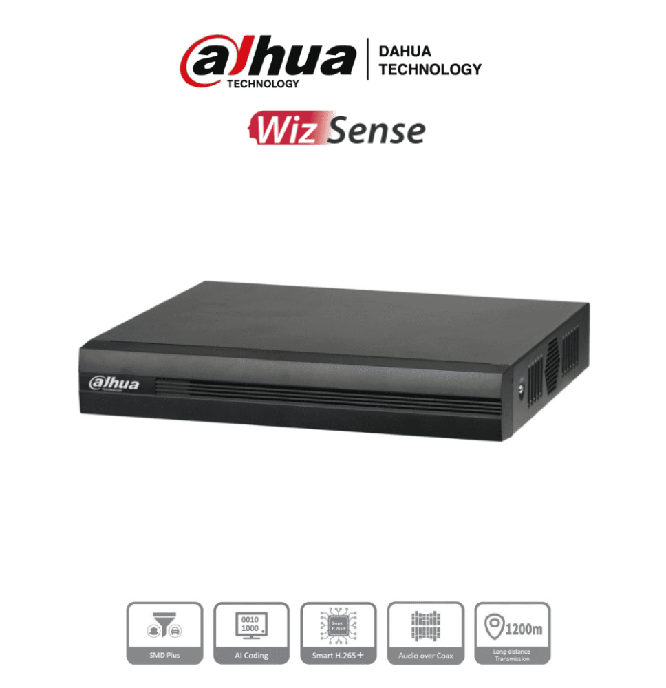 DAHUA XVR1B16H-I - DVR de 16 Canales de 5 Megapixeles Lite/ WizSense/ Cooper-I/ H.265