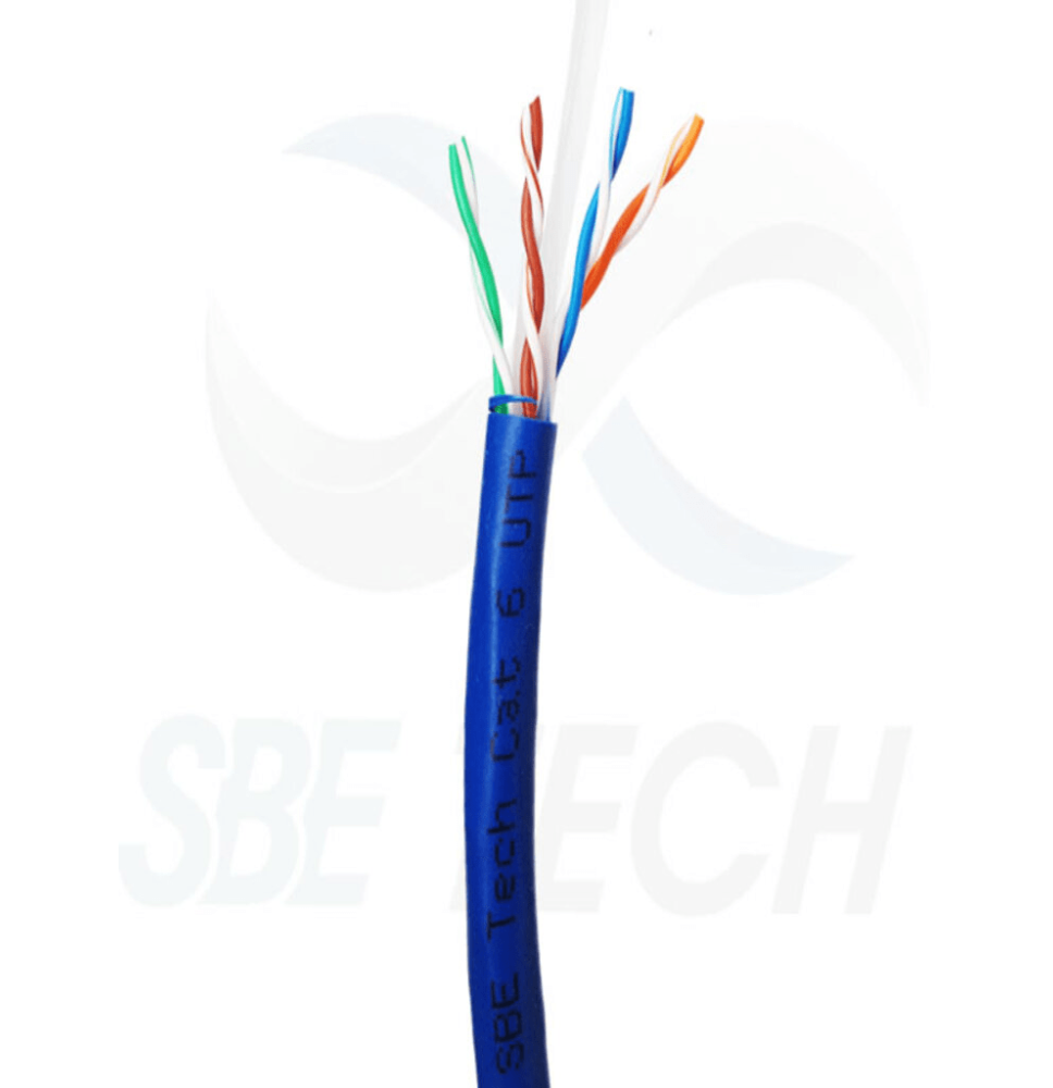 SBE TECH SBE-UTPC6UCERT-BL-NP - CABLE UTP CAT6/ 100% COBRE/CAJA 305 METROS/ COLOR AZU