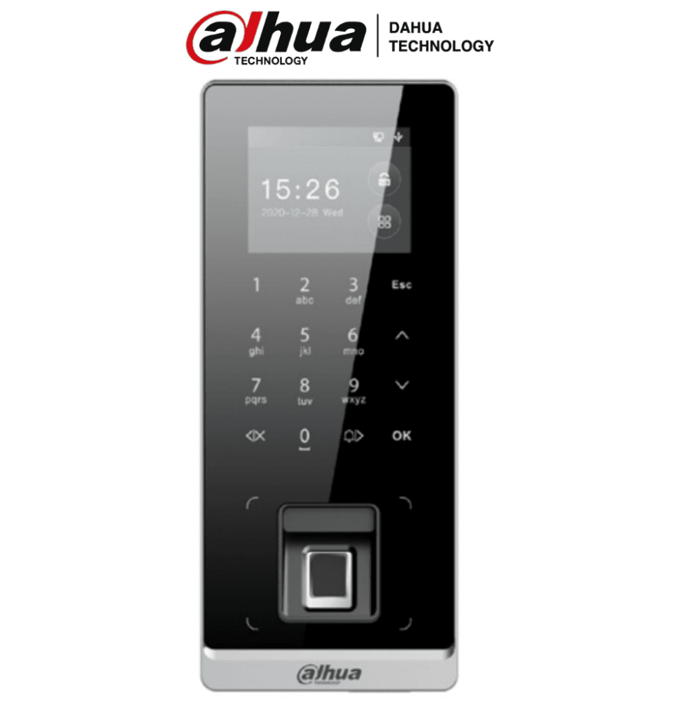 DAHUA ASI2212H-W - Control de Acceso Exterior IP65/ 3 000 Huellas/ 30 000 Tarjetas Mi